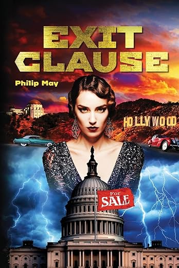 The front cover of Exit Clause by Philip May