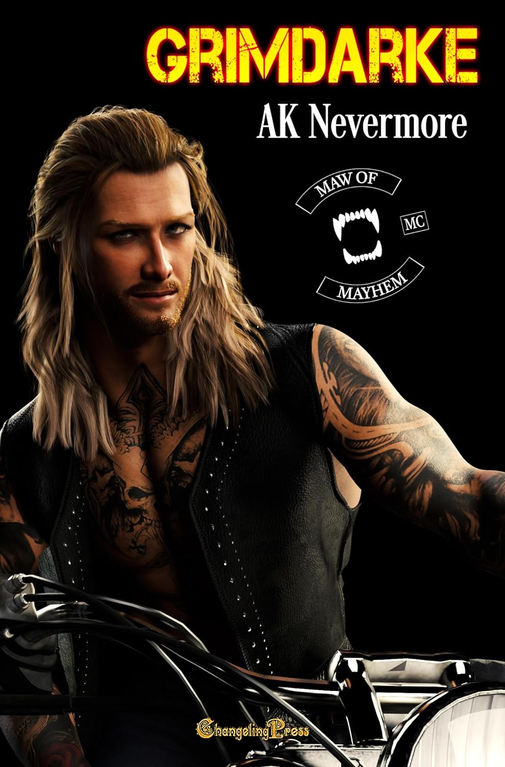 The front cover of Grimdarke by AK Nevermore